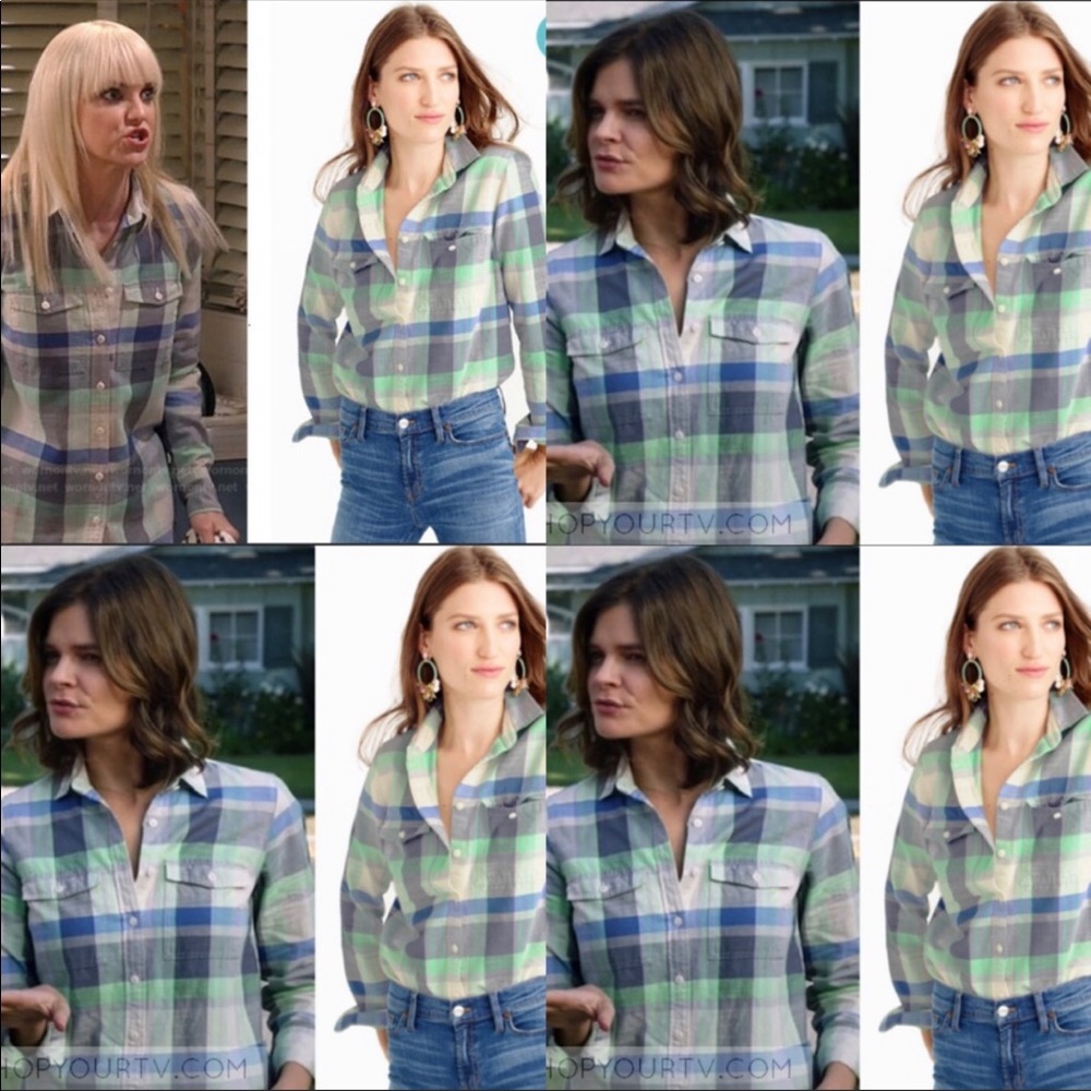 J.CREW Flannel Boyfriend Shirt In Pacey Plaid, 8